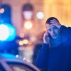 A man calling the police for help