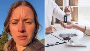 Woman shares customer issues (l) man purchases car as-is (r)