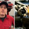 Man shares the meaning of lifetime fluids (l) mechanic changing car fluids (r)