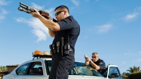 Police Officers holding guns