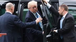 Secret Service helping Trump into SUV