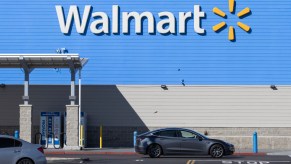 The front of a Walmart store
