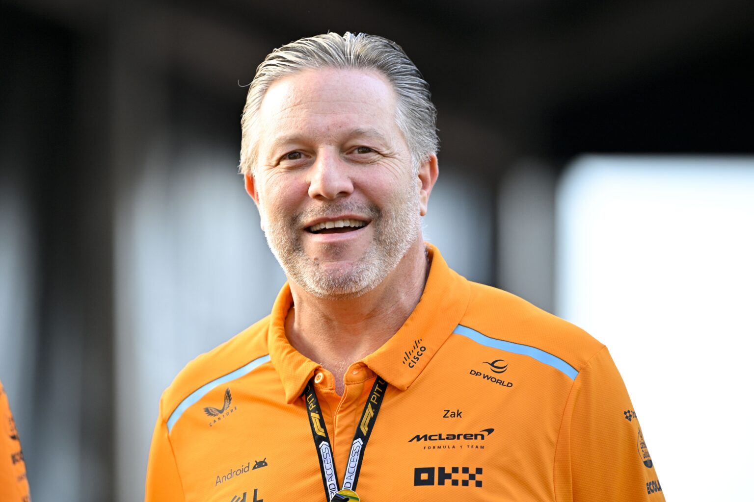 Zak Brown at an F1 race. The CEO boasts a huge car collection.