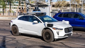 A Waymo Taxi in traffic