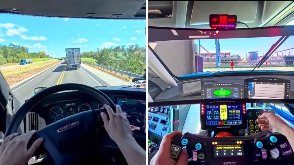 This Trucker Swapped His Passenger Seat for a $6,000 Sim Racing Rig ...