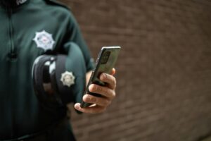 a person holding a cell phone