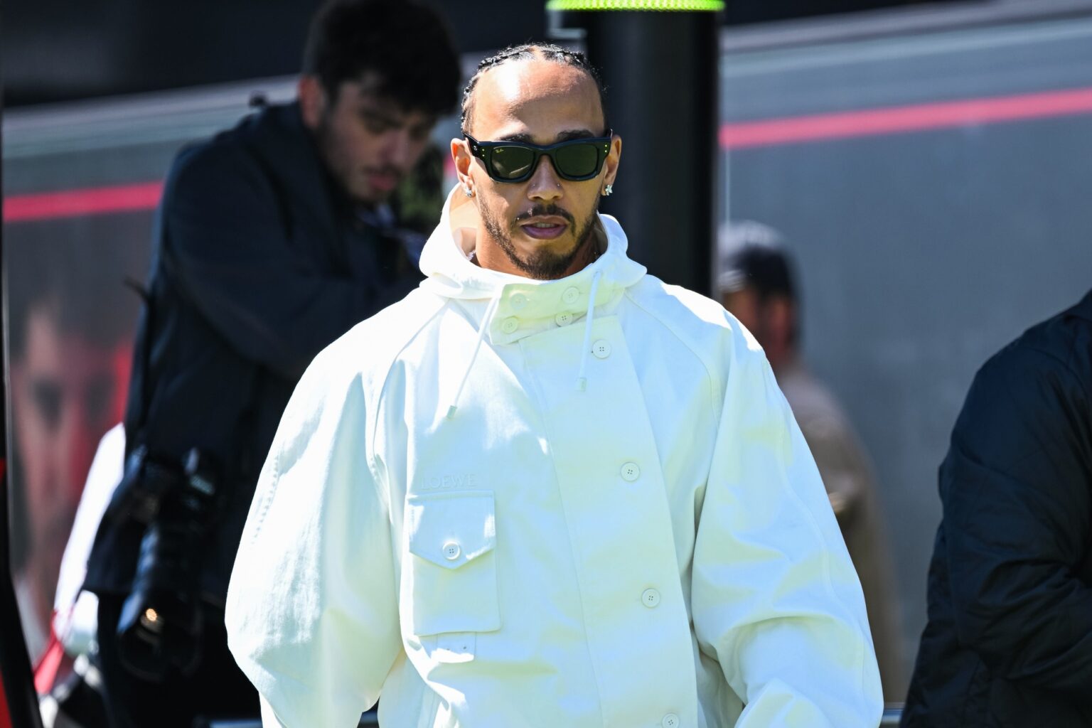 Lewis Hamilton Turns Heads in All-White Outfit the 2026 Canadian