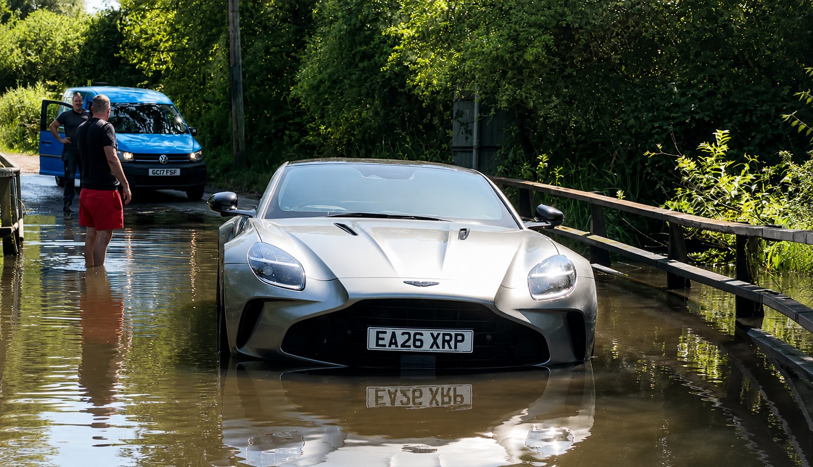 Aston Martin Vantage Turns into a Very Expensive Submarine in Painful Viral Video