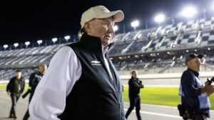 Richard Childress stands on pit road during NASCAR Cup Series qualifying at Daytona International Speedway in February 2026.