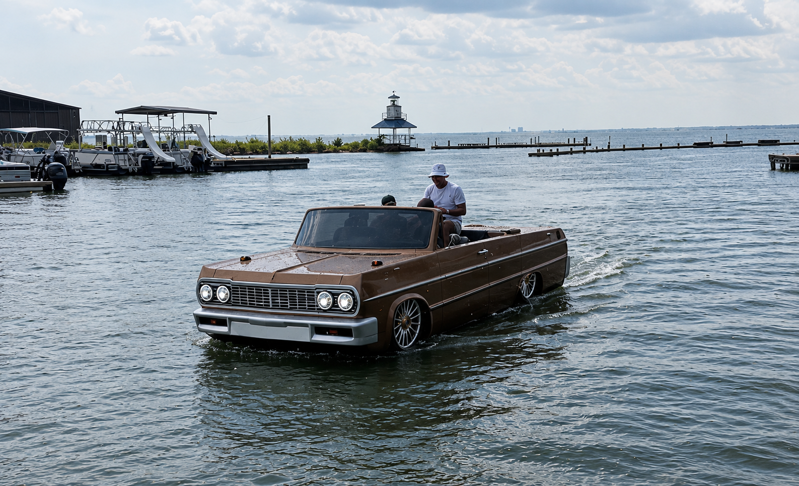 Shaq Just Took Delivery of the World’s First 1964 Impala Jetboat—Yes, You Read That Right