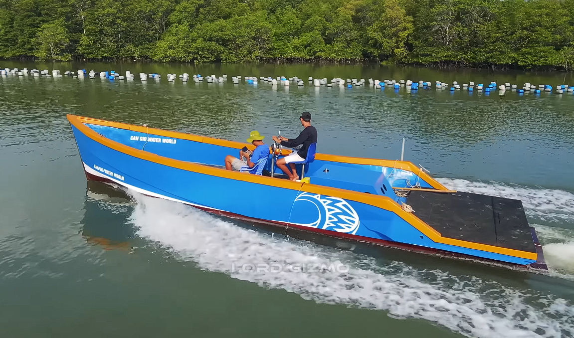 He Built a Full-Size Boat in His Yard—and Powered It With a Custom Hybrid Car Engine