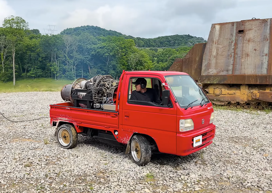 This Mini Truck Packs a Soviet Fighter Jet Engine, a 45-Gallon Fuel Tank, and a 200-MPH Death Wish