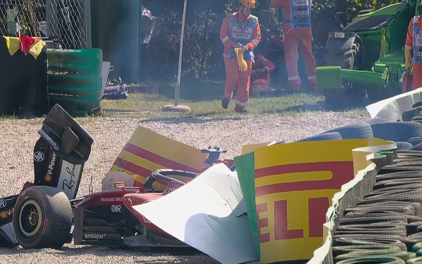 Charles Leclerc Crashes Violently: Italian Grand Prix Red Flagged ...