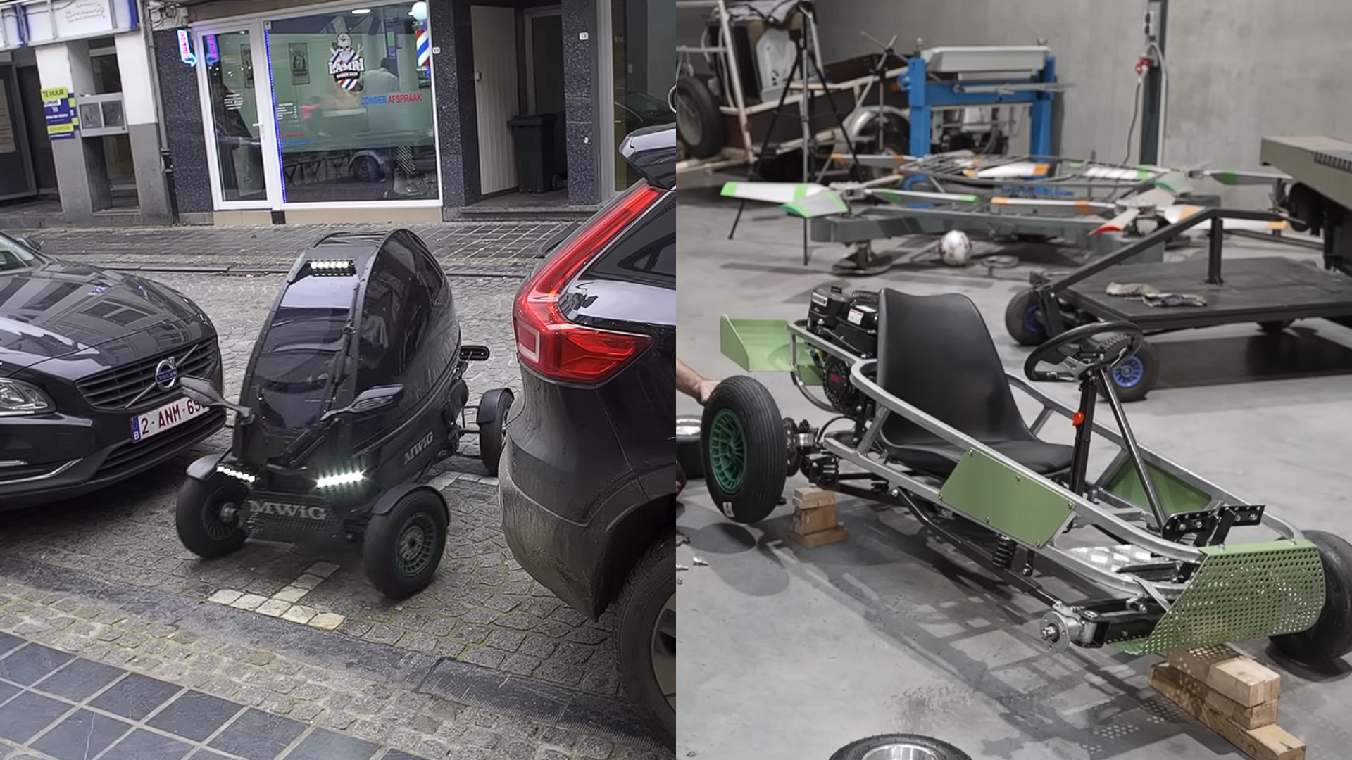 He Built a 47-MPH Mini Car From a Go-Kart and a Motorcycle Canopy—And Dragged It Through a Supermarket