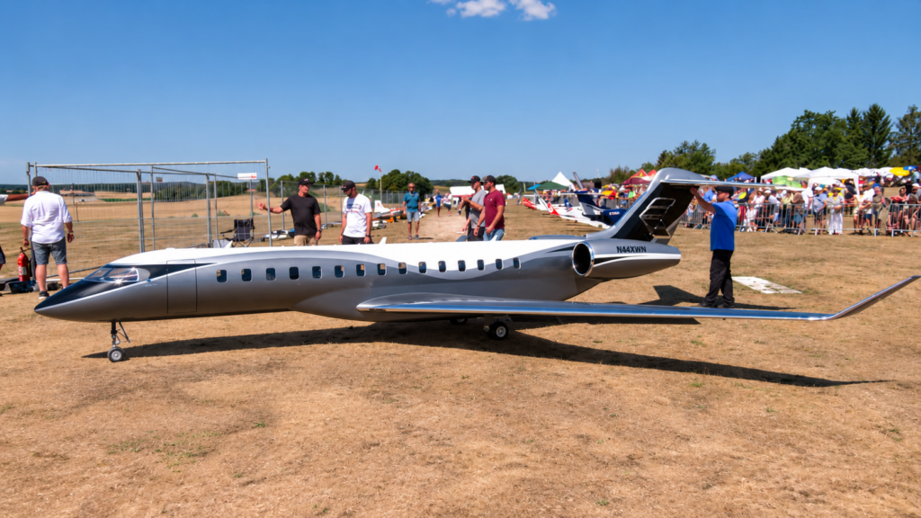 Giant Bombardier Global 7500 RC Replica Weighs 330 Pounds But Still Flies Perfectly