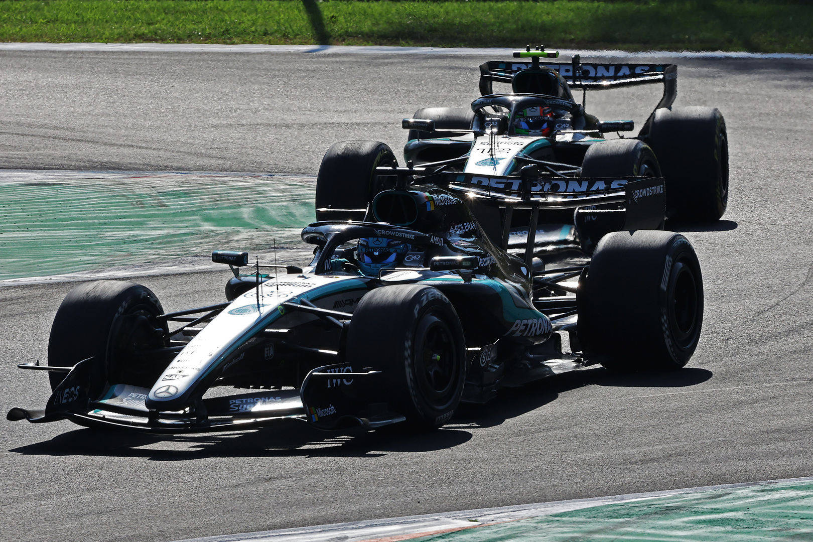 George Russell, Kimi Antonelli, Toto Wolff